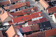 Rheinstr in Kandel in the state Rhineland-Palatinate, Germany seen from above