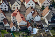 Waldstr in Kandel in the state Rhineland-Palatinate, Germany viewn from the air