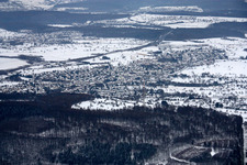 Bird's eye view of District Grünwettersbach in Karlsruhe in the state Baden-Wuerttemberg, Germany