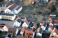 Mundohalle, fire department, sports hall in Minfeld in the state Rhineland-Palatinate, Germany out of the air