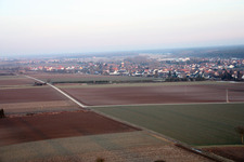 From the northwest in the district Schaidt in Wörth am Rhein in the state Rhineland-Palatinate, Germany