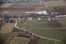 Aerial view of Village view from the north in Vollmersweiler in the state Rhineland-Palatinate, Germany