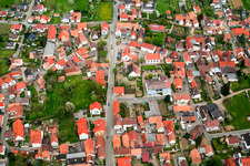 Town center with restaurant Zur Guttenburg in Oberotterbach in the state Rhineland-Palatinate, Germany