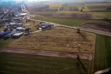 Aerial view of Nordring commercial area in Rülzheim in the state Rhineland-Palatinate, Germany