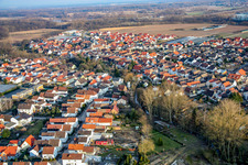 Aerial view of Village view from the northwest in Kuhardt in the state Rhineland-Palatinate, Germany