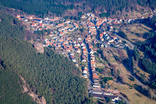 Village view from the west in Lug in the state Rhineland-Palatinate, Germany