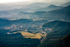 From the east in Erfweiler in the state Rhineland-Palatinate, Germany