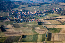 Steinseltz in the state Bas-Rhin, France from the drone perspective