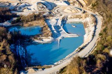 Site and tailings area of the gravel mining in Riedseltz in Grand Est, France