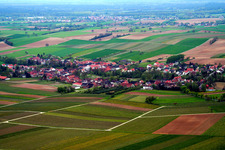 Town from the north in Dierbach in the state Rhineland-Palatinate, Germany