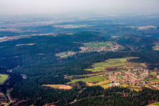 From the south in the district Schwarzenberg in Schömberg in the state Baden-Wuerttemberg, Germany