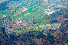 Aerial view of From the south in the district Arnbach in Neuenbürg in the state Baden-Wuerttemberg, Germany