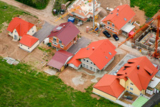 Aerial view of New development area Mühlstr in Barbelroth in the state Rhineland-Palatinate, Germany
