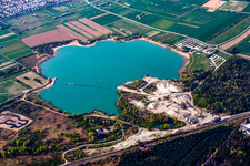 Epplesee from the southeast in the district Silberstreifen in Rheinstetten in the state Baden-Wuerttemberg, Germany