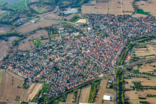 Overall view in Hagenbach in the state Rhineland-Palatinate, Germany