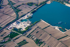 Heidelberg Materials quarry lake in Hagenbach in the state Rhineland-Palatinate, Germany