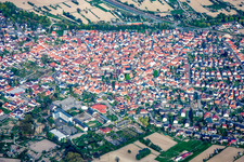 City view from the west in Hagenbach in the state Rhineland-Palatinate, Germany