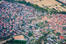 Aerial photograpy of Habsburg Avenue in Hagenbach in the state Rhineland-Palatinate, Germany