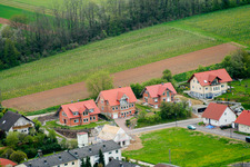 Aerial view of New development area Schaidter Weg in Hergersweiler in the state Rhineland-Palatinate, Germany