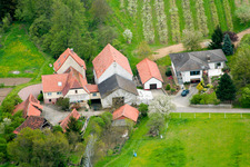 Mill Am Erlenbach in Winden in the state Rhineland-Palatinate, Germany from above