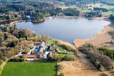 Riparian areas on the lake area of Deixelfurter Weiher in Tutzing in the state Bavaria, Germany