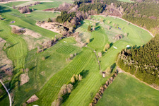 Aerial view of Grounds of the Golf course at Golf-Club Tutzing in Tutzing in the state Bavaria, Germany
