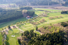 Grounds of the Golf course at Golf-Club Tutzing in Tutzing in the state Bavaria, Germany from above