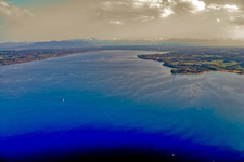 Lake Starnberg from the north in Starnberger See in the state Bavaria, Germany