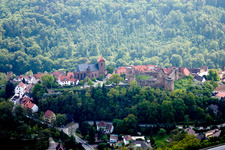 Ruins and vestiges of the former castle and fortress Neuleiningen in Neuleiningen in the state Rhineland-Palatinate