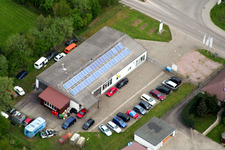 Aerial view of Citroen dealership Schwind in Winden in the state Rhineland-Palatinate, Germany