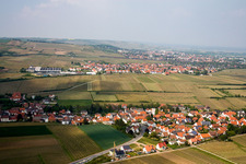 From the south in Kleinkarlbach in the state Rhineland-Palatinate, Germany