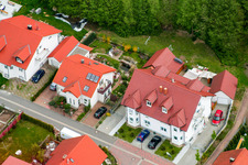 Aerial view of New development area Nachtweide in Winden in the state Rhineland-Palatinate, Germany