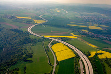 Highway route A6 in in the district Nackterhof in Hettenleidelheim in the state Rhineland-Palatinate