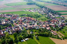 Buhl in the state Bas-Rhin, France seen from a drone