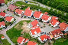 Aerial photograpy of New development area Nachtweide in Winden in the state Rhineland-Palatinate, Germany