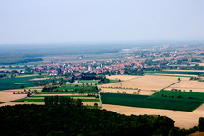 Oblique view of Hatten in the state Bas-Rhin, France
