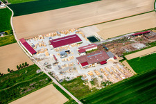 Aerial photograpy of KOCHER Sawmill and Palletizing Plant Site in Niederrœdern in the state Bas-Rhin, France