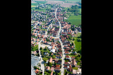 Aerial photograpy of Niederrœdern in the state Bas-Rhin, France