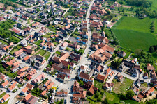 Niederrœdern in the state Bas-Rhin, France from above