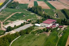 Haras de la Neée in Neewiller-près-Lauterbourg in the state Bas-Rhin, France from above