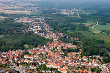 Oblique view of Lauterbourg in the state Bas-Rhin, France