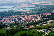 Lauterbourg in the state Bas-Rhin, France viewn from the air