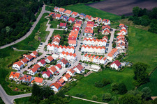 Aerial photograpy of New development area in Wörth am Rhein in the state Rhineland-Palatinate, Germany