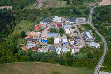 Mittelwegring commercial area in Jockgrim in the state Rhineland-Palatinate, Germany out of the air