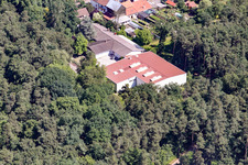 Aerial view of Paulat Kunststoff GmbH in Hatzenbühl in the state Rhineland-Palatinate, Germany