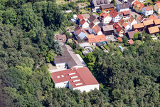 Oblique view of Paulat Kunststoff GmbH in Hatzenbühl in the state Rhineland-Palatinate, Germany