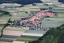 Aerial photograpy of From the east in Erlenbach bei Kandel in the state Rhineland-Palatinate, Germany