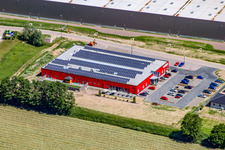 Bienwald Fitness World in the district Minderslachen in Kandel in the state Rhineland-Palatinate, Germany from above