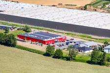 Bienwald Fitness World in the district Minderslachen in Kandel in the state Rhineland-Palatinate, Germany from the plane