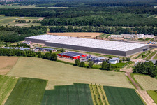 Bird's eye view of Bienwald Fitness World in the district Minderslachen in Kandel in the state Rhineland-Palatinate, Germany